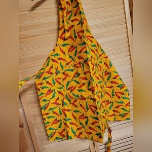RED YELLOW GREEN CHILI PEPPER COOKING APRON